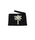 PALM TREE BEADED POUCH BLACK