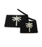 PALM TREE BEADED POUCH BLACK