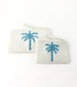 PALM TREE BEADED POUCH WHITE