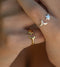 MOON AND STAR ADJUSTABLE RING GOLD