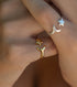 MOON AND STAR ADJUSTABLE RING GOLD
