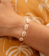 shell and gold bracelet