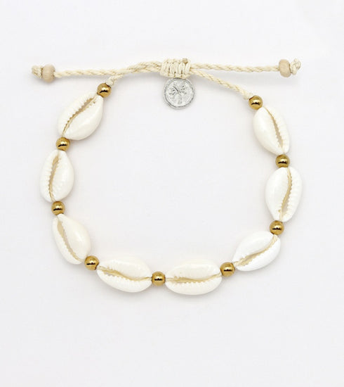 shell and gold bracelet