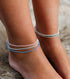 KA'ANAPALI FROSTED GLASS BEADED ANKLET