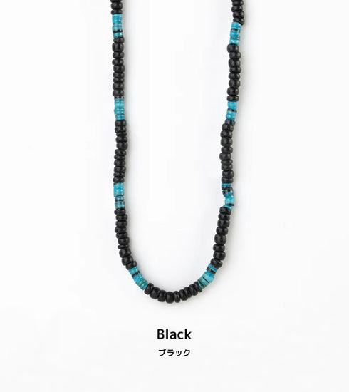 Black coconut with turquoise necklace