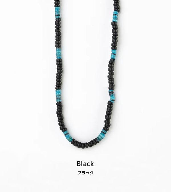 Black coconut with turquoise necklace