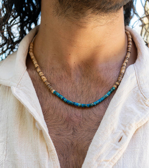 Wood and Shell Necklace