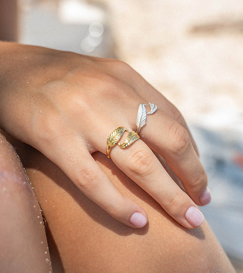 Bocca Feather Ring Gold