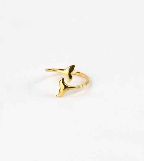 Whale Tail Wrap Ring Gold