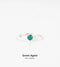 Gemstone Adjustable Ring Silver