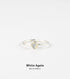 Gemstone Adjustable Ring Silver