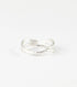 Layered Deep Wave Ring Silver