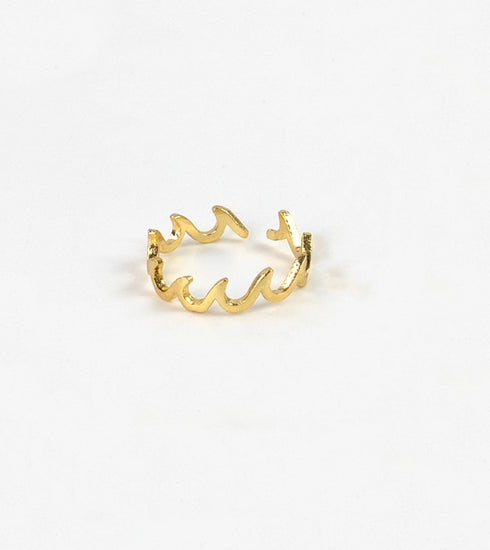 Crashing Wave Ring Gold