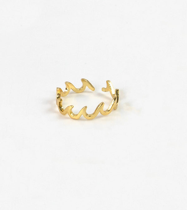 Crashing Wave Ring Gold