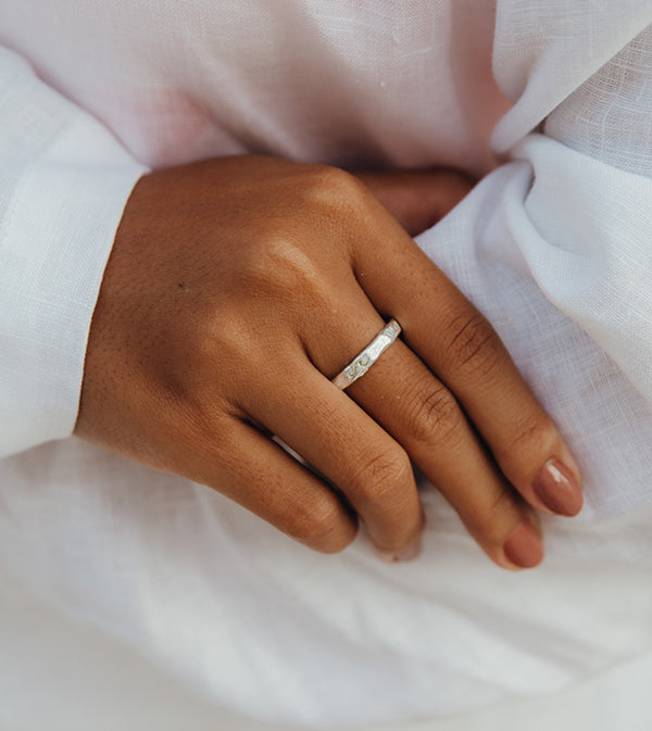 Flow With It Engraved Wave Ring