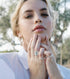 Citrine Pebble ring silver