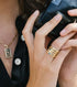 Citrine Pebble ring gold