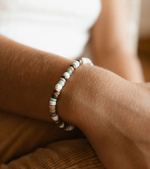 LAUT TURQUOISE & WOOD BEADED