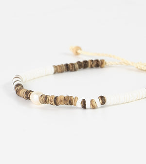 Kauai Puka Shell and Pearl Bracelet