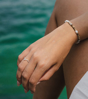 Kauai Puka Shell and Pearl Bracelet