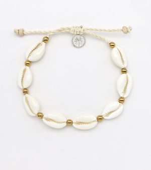 shell and gold bracelet