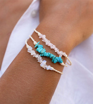 LOVE IS HERE NATURAL STONE BRACELET