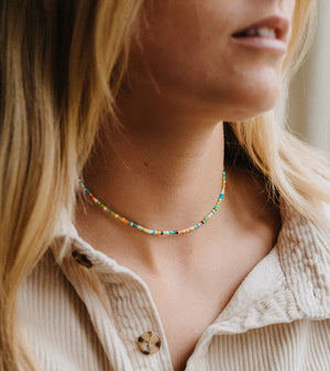 Brightly Colored Beads Necklace