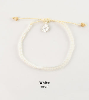 shell and glass beaded bracelet