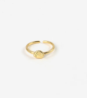 Shell Beach Adjustable Ring Gold