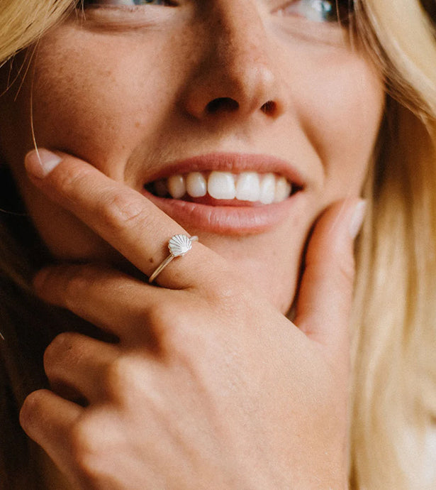 Shell Beach Adjustable Ring – TINY PORT WORKS