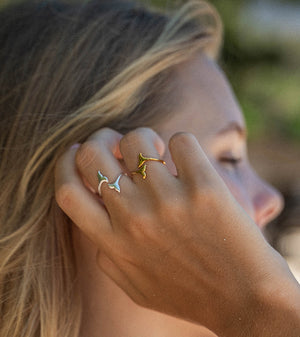 Whale Tail Wrap Ring Gold