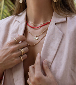 Zirconia Pebble ring gold