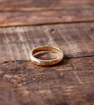 Citrine Pebble ring gold
