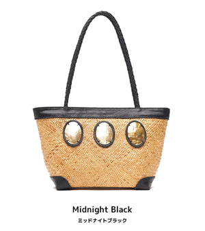 Cosmic Oval rattan Tote